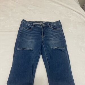 American Eagle Outfitters Women's Dark Blue Skinny Jeans